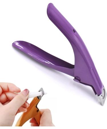 Purple Nail Clippers Tip Cutters for Acrylic False Fake Gel Nails - Rustproof Professional Manicure Pedicure Trimmer - Buy Online on SooperMarket.com