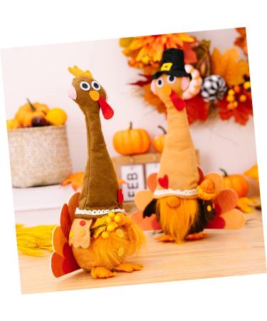 Alipis Dwarf Turkey Decor Ornament Thanksgiving Turkey Gnome Thanksgiving Stuffed Gnome Autumn Fireplace As Shown 1 35X6X5CM - Buy Online on SooperMarket.com