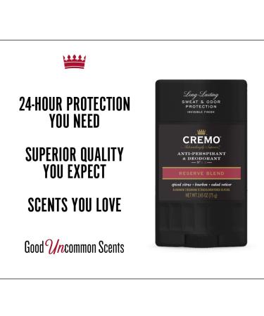 Cremo Anti-Perspirant & Deodorant No.13 Reserve Blend | 2.65 oz | Long-Lasting Protection - Buy Online on SooperMarket.com