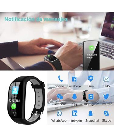 Fitness Tracker Smart Watch Bracelet | 1.14 Color Screen, IP68 Waterproof, Step Calorie Counter, Sleep Monitoring | Activity Tracker for Women Men Kids - Red - Buy Online on SooperMarket.com