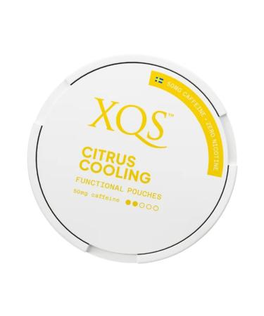 XQS Citrus Cooling Pouches 100mg/g Caffeine. The perfect alternative to Tobacco and Nicotine Pouches for a healthy lifestyle - Unique taste experience where fresh cold lemon is the main ingredient.