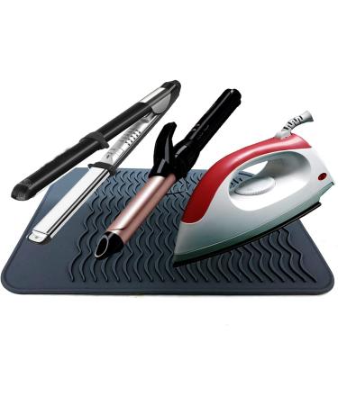 Premium Heat Resistant Mat for Curling Irons & Hair Styling Tools - 9 x 6.5 Black | Essential Protection for Your Styling Equipment - Buy Online on SooperMarket.com
