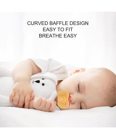 Safe Silicone Pacifier for Newborns | High-Temperature Resistant Baby Pacifiers | Curved Design for Comfort - Buy Online on SooperMarket.com