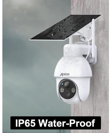 ANRAN 2K Wireless Solar Security Camera | 360 View, Smart Siren, Spotlights | Color Night Vision, AI Human Detection | 2-Way Talk, Alexa Compatible | Q3 White - 3MP - Buy Online on SooperMarket.com