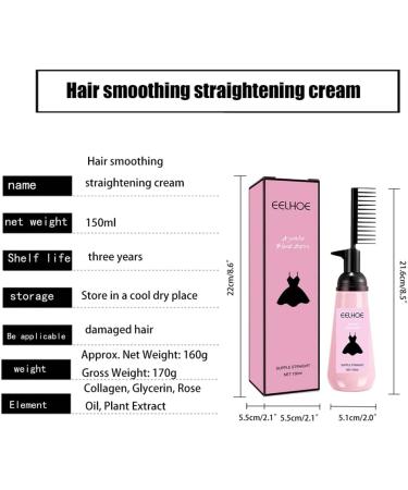3-second Silk & Gloss Hair Straightening Cream Fast Straightening Nourishing Set 2022 New Hair Straightening Treatment Cream With Comb For All Hair Types (1 pc) - Buy Online on SooperMarket.com