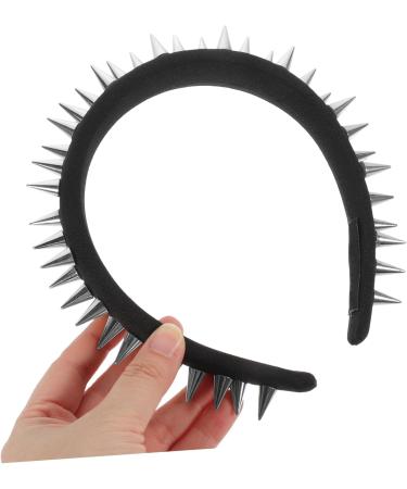 Gogogmee Studded Black Headband Headbands for Teen Embellished Headbands for Women Thin Headband No Slip Headband for Women Punk Rock Accessories Statement Headbands for Women - Buy Online on SooperMarket.com