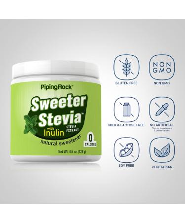 Sweeter Stevia 4.5oz with Inulin - Zero Calorie Sweetener by Piping Rock - Buy Online on SooperMarket.com