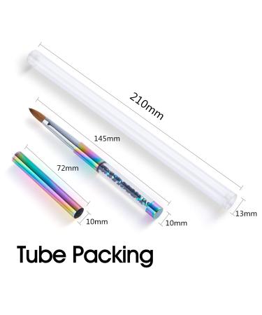Shine Chance Size 8 Acrylic Nail Brush - 100% Real Kolinsky Art Brush for Acrylic Powder Application - Handmade Manicure Tool for Professional and Beginners - Buy Online on SooperMarket.com