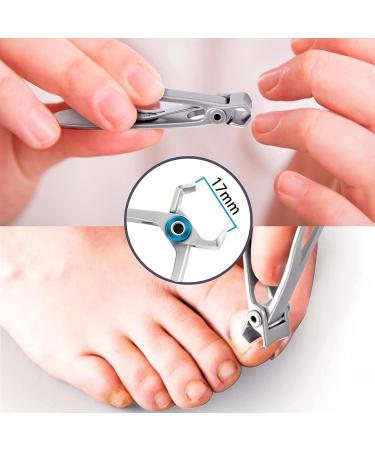 Nail Clipper Wide Jaw Opening Nail Clippers Giant Nail Clipper for Thick Nails Stainless Steel Fingernail and Toenail Clippers Cutter Trimmer for Men Women - Buy Online on SooperMarket.com