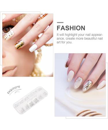 EXCEART 1 Set Makeup Rhinestone Rhinestones Nail Accessories Manicure Tools Nail Patches Diy Manicure Supply Nail Jewelry Decor Manicure Decors White Wooden Rhinestone Nails Acrylic 3d 12.5X0.8cm White - Buy Online on SooperMarket.com