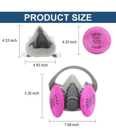 Ayybf Reusable Half Face Cover with 607 Sponge Filter for Painting and Dust Protection Medium - Buy Online on SooperMarket.com
