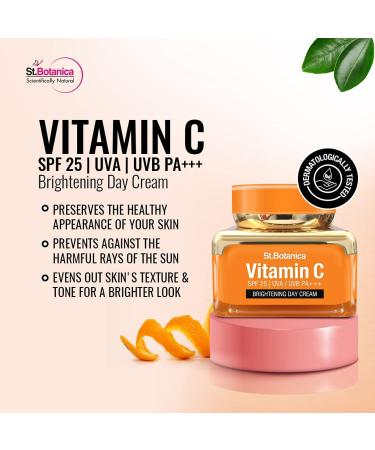 StBotanica Vitamin C Brightening Day Cream with SPF 30 - Radiant Skin 50g - Anti-Aging UVA/UVB Protection - Buy Online on SooperMarket.com