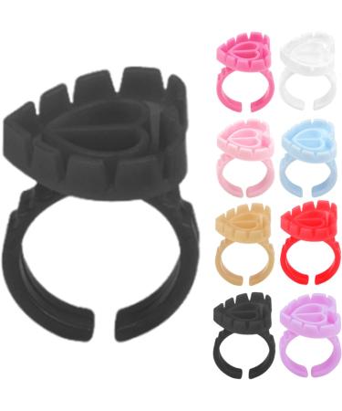 100PCS Flower Shaped Cups Practical Rings Cup For Makeup Artists And Beauty Enthusiasts Mixed Colors - Buy Online on SooperMarket.com
