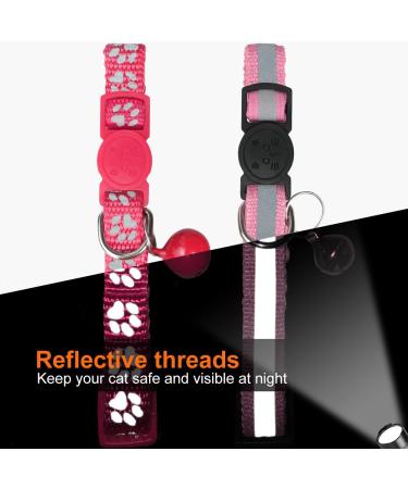 Tagme 2 Pack Pink Katzenollsband f r Kittens | Sicherheitsband mit Name & Telefonnummer | Verstellbar 15-20 cm mit Glocke - Buy Online on SooperMarket.com