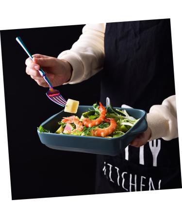 Ciieeo Square Dinner Plates Casserole Dish for Cooking Ceramic Roasting Pan Ceramics Oven Cake Pan Cheese Plates Square Baking Pans Lasagna Pans for Cooking Bbq Pan Rectangle Snack Plate - Buy Online on SooperMarket.com