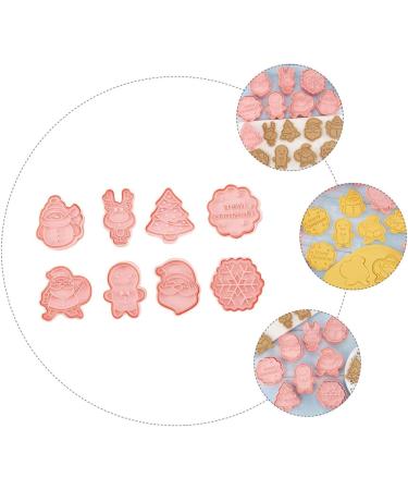 ABOOFAN 8pcs Christmas Cartoon Pie Chocolate Fudge Christmas Cookie Stamper Lovely Cookie Mold 3D Candy Tool - Buy Online on SooperMarket.com