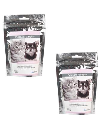 Alfavet Feligum Gingiva double pack supported in gums and mouth caves inflammation of the cat and dog chewing ropes supplementary feed 2 x 120g