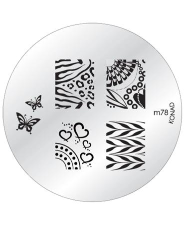 Konad stencil stamping stamping stencil M78