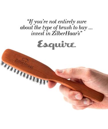 ZilberHaar Long Hair & Beard Brush - First Cut Boar Bristles, Pearwood - Beard Care for Men - 8.6 Inches - Buy Online on SooperMarket.com