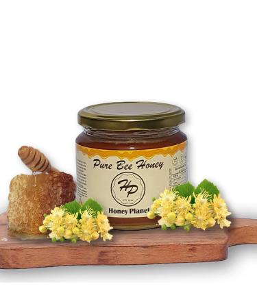 Natural Linden Pure and Raw Honey from ECO/BIO Area Unheated Unpasteraised Unfiltered Mountain Honey harvested in our own Bee Farm (Small 500 gram) 500 g (Pack of 1) 500.0