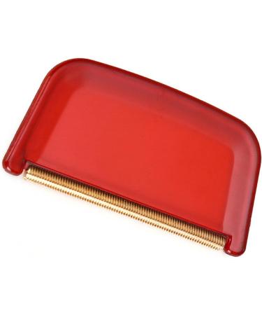 Lint Remover Comb - Manual Fabric Shaver with Copper Blade for Knitted Garments - Lightweight & Compact (Red) | International Shipping Available - Buy Online on SooperMarket.com