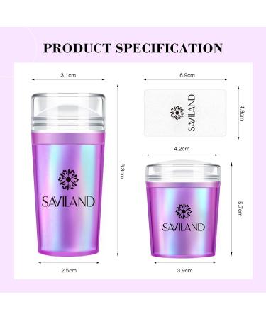 Saviland French Nail Stamper - 14PCS Silicone French Tip Stamp Kit - Purple Nail Stamper Set for French Manicure - Nail Tech Supplies Gift for Women - Buy Online on SooperMarket.com