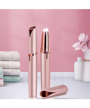 Buy Rose Gold Eyebrow Trimmer for Women - Painless Electric Facial Hair Remover & Razor | Eyebrow Cutter for Mustache & Chin with Comb - Buy Online on SooperMarket.com