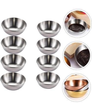 MAGICLULU 24 Pcs Silver Sauce Dish Dipping Sauce Seasoning Dish Stainless Steel 9x9cmx3pcs Silverx3pcs - Buy Online on SooperMarket.com