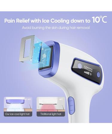 BONTECH IPL Hair Removal Device with Ice Cooling - Painless Laser Hair Removal for Women - Permanent, Precision Head, Long-lasting Results - Body & Face - White - Buy Online on SooperMarket.com