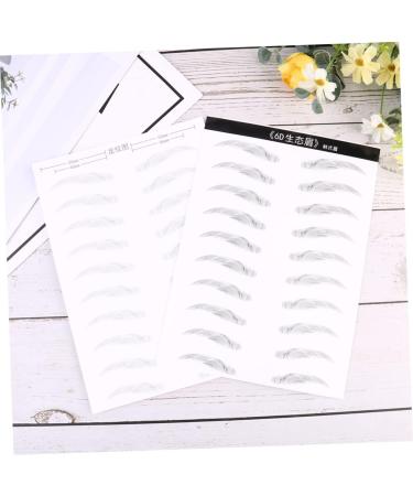 Baluue 2 Pairs Artificial Eyebrow Patch Dual-ended Eyebrow Pencil Simulation Eyebrow Clear Brow Gel Tear - Buy Online on SooperMarket.com