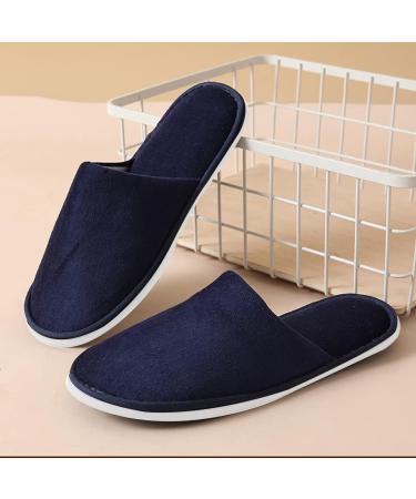 Buy Jomix Unisex Washable Terry Slippers - 2 Pair Set for Guests | Travel & Hotel Use | Rustchfeste 36/37 EU | Lightweight Bathing Shoes - Blue - Buy Online on SooperMarket.com