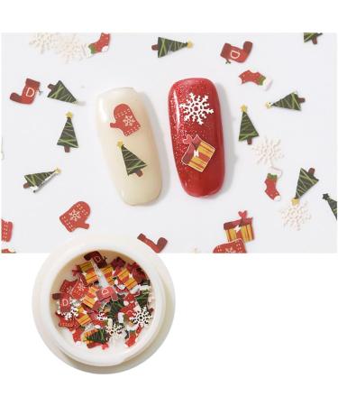Santa Tree Snowflake Art for Nail Christmas DIY Claus 12 Colorful Supplies Decorations Boxes - Buy Online on SooperMarket.com