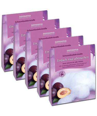 Natural cosmetics bubble bath crystals value pack "Just dive in" 5x 100 g
