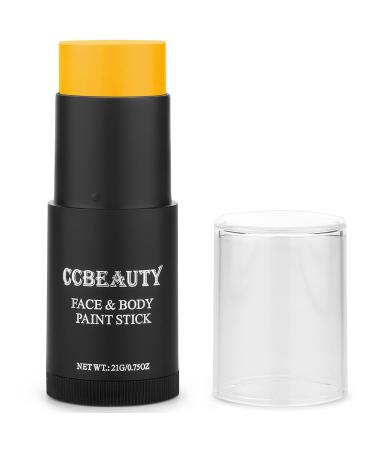 CCbeauty Yellow Face Paint Stick Face Painting Kit Non Toxic SFX Makeup For Simpsons Animal Halloween Costume Cosplay Oil Based Professional FX Body Paint For Adults Full Coverage Painting Foundation