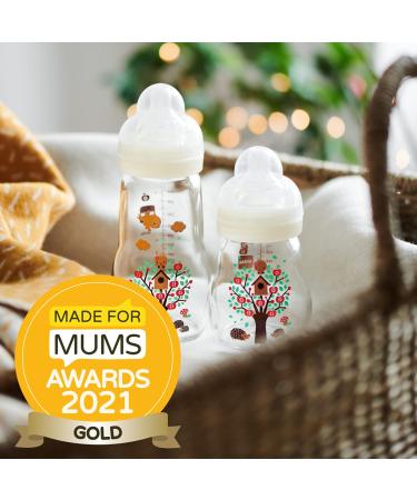 MAM Feel Good Glass Bottle (260ml) - Unisex | BPA Free, Easy to Clean, Eco-Friendly - Buy Online on SooperMarket.com