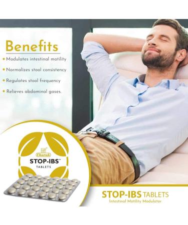 Johns Charak Pharma Stop-IBS Tablet - Relief for Irritable Bowel Syndrome | Contains Sunthi, Bilva & Musta | 30 Tablets - Buy Online on SooperMarket.com