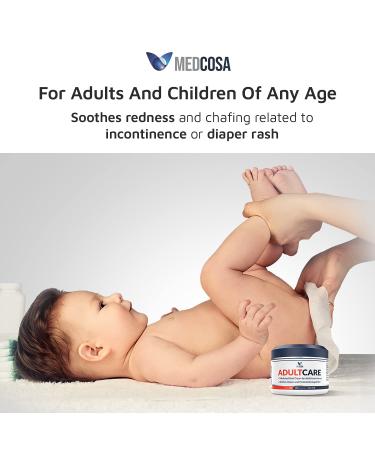 Medcosa Adult Rash Cream - Fast Relief for Sweat, Heat, Diaper Rash - Zinc Oxide Barrier Cream (350g) - Buy Online on SooperMarket.com