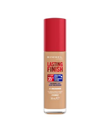 Rimmel London - Lasting Finish 35 Hour Foundation Long-Wearing Hydrating Vegan Formula Full-Coverage - Wheat 1 count (Pack of 1) Wheat - 170