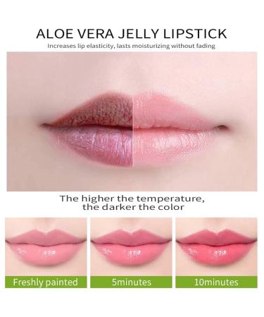 4 Pieces Magical Color Change Aloe Vera Lipstick | Dulele Waterproof Long-Lasting Lip Balm | Best Makeup Cosmetics - Buy Online on SooperMarket.com