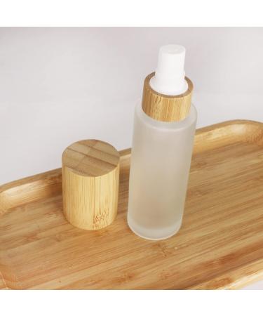Cosidea 6-Pack 60ml Glass Spray Bottles with Bamboo Lid | Fine Mist Pumps for Perfume & Toner | Eco-Friendly Containers for Toiletries - Buy Online on SooperMarket.com