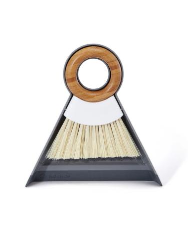 Full Circle and Brush Set, White Tiny Team Mini Dustpan White Brush Set