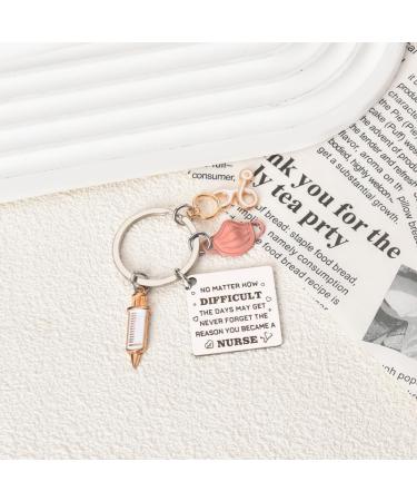 Guqqeuc Nurse Graduation Gifts - Stethoscope Syringe Keychain for Nurse Appreciation | Inspirational Gifts for Nursing Students & Practitioners - Buy Online on SooperMarket.com