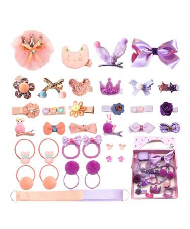 Ingjia 36 pcs baby girl hair clips Nice hair loops elastic hair tie hair jewel