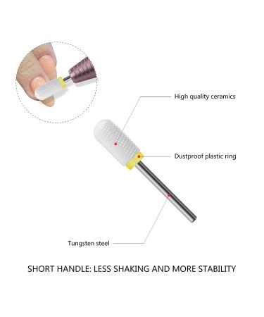 Finibir Ceramic Nail Drill Bit 10Pcs - Professional Electric Drill for Acrylic Nails - Short Handle, No Shaking - Combo 03 - Buy Online on SooperMarket.com