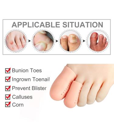 Gel Toe Protectors 16 Pack - Silicone Toe Cover Sleeves for Ingrown Toenails & Cracking - Breathable Toe Support Gloves - Buy Online on SooperMarket.com