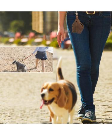 Shop TMBMLPP Dog Treat Feed Bag - Brown | Clip Buckle & Shrink Pockets for Puppy Training & Travel | Perfect for Toys & Delicacies - International Shipping Available - Buy Online on SooperMarket.com