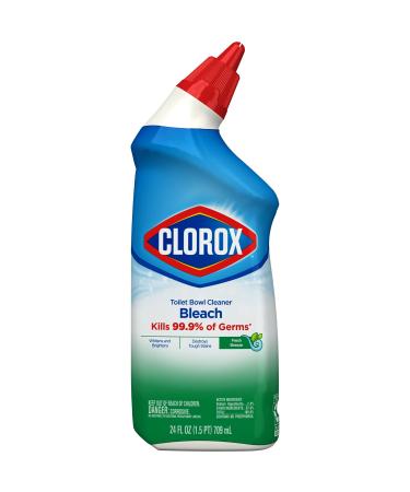 Clorox Toilet Bowl Cleaner Bleach Fresh Breeze Scent 24 Ounces (Package May Vary)