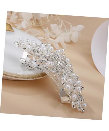 BELLIFFY Rhinestone Hair Clip Flower Hair Clip Hair Barrettes for Women Thick Hair Girl Headdress Hair Accessory Hairpin for Women Womens Barrettes for Hair Hair Clips Dipper Iron - Buy Online on SooperMarket.com