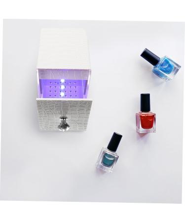 ABOOFAN Nail Polish Storage Para U as Nail Art Tool Nail Tools for Nail Art Nail Nail Organizer Manicure Tools Female White Electric Nail Dust-proof Acrylic 12x8.5cm White - Buy Online on SooperMarket.com