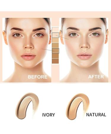 Grospe 2PCS Skin Tone Adjusting CC Cream for Mature Skin - Full-Coverage Foundation & Moisturizing Concealer in Natural+Ivory - Buy Online on SooperMarket.com